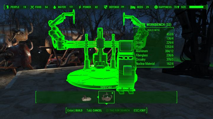 Robot Workbench crafting station in Fallout 4