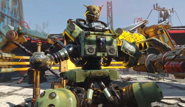 a robot crafting station in Fallout 4 Automatron DLC