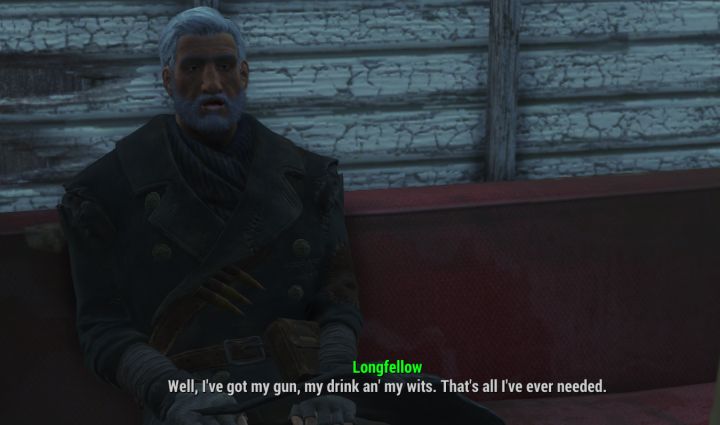 Old Longfellow's likes/dislikes in Fallout 4 Far Harbor