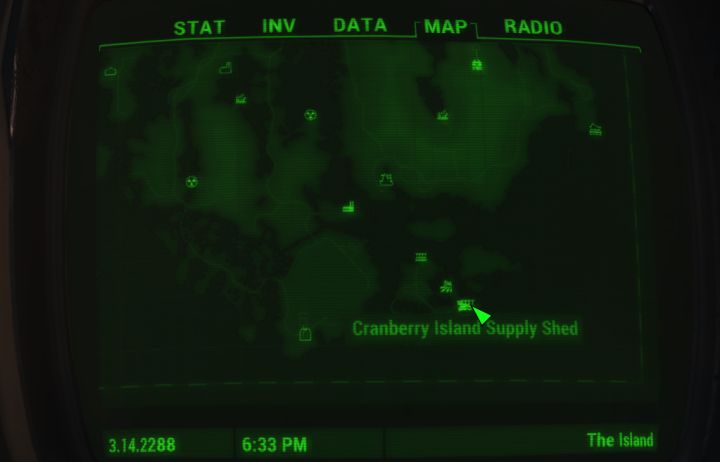 Fallout 4: Map of the Cranberry Island Location
