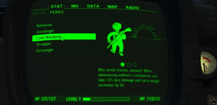 Lone Wanderer Perk in Fallout 4