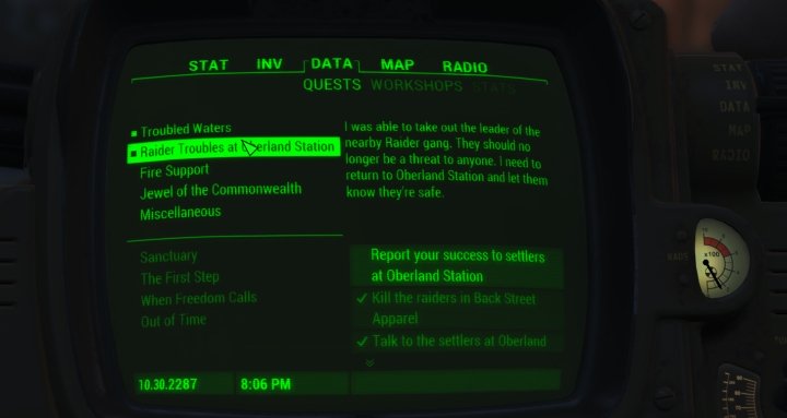 Track Quests with your Pip Boy