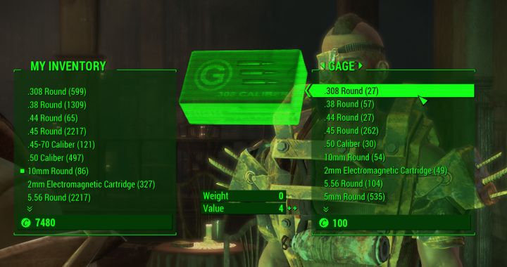 Gage sells items in Fallout 4 Nuka World