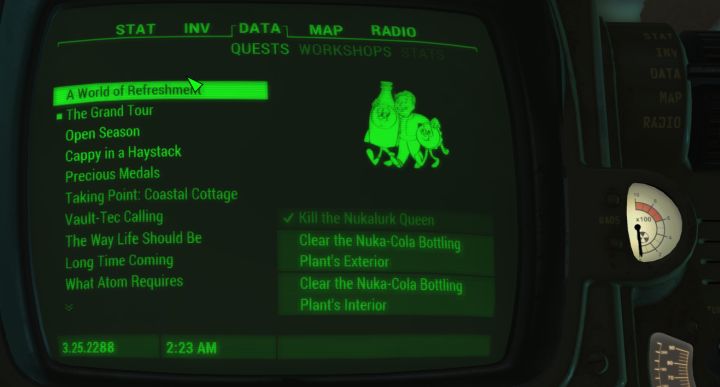 The a world of refreshment quest in Fallout 4 Nuka World