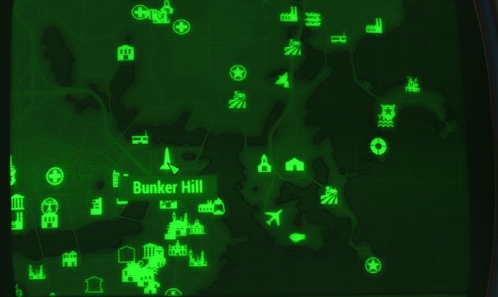 Bunker Hill Map in Fallout 4