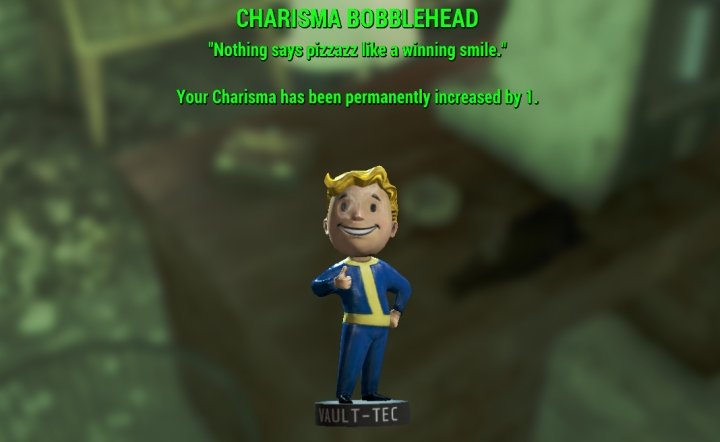 Fallout 4 Charisma Bobblehead is found in Parsons State Asylum while on the Secret of Cabot House Quest