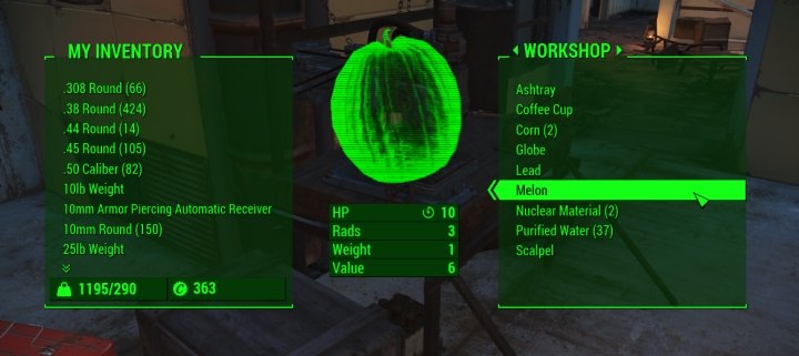 free resources deposited from having excess materials in Fallout 4