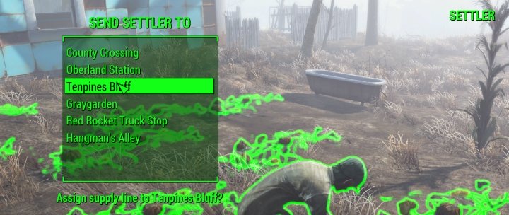 Establishing a supply-line in Fallout 4