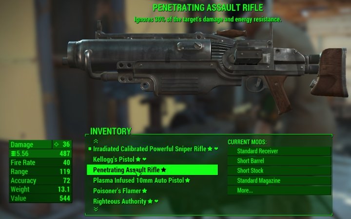 Most non-revolvers and big guns can be made into automatic weapons that benefit from the Commando Perk.