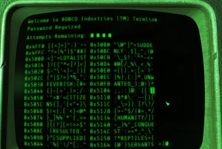 Fallout 4 Hacking Tutorial Deducing Terminal Password - roblox hack level 4